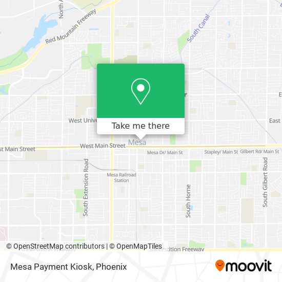 Mesa Payment Kiosk map