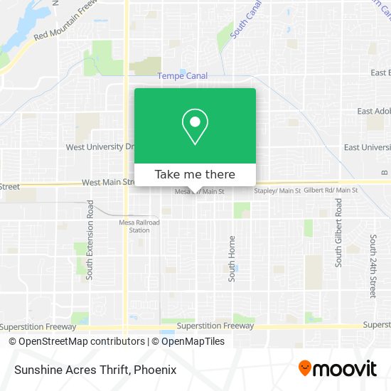 Sunshine Acres Thrift map