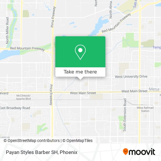 Payan Styles Barber SH map