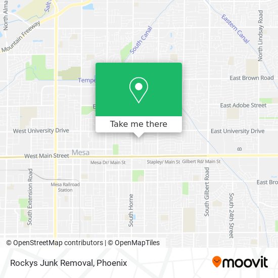 Mapa de Rockys Junk Removal