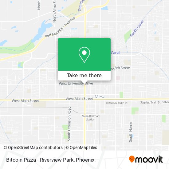 Bitcoin Pizza - Riverview Park map