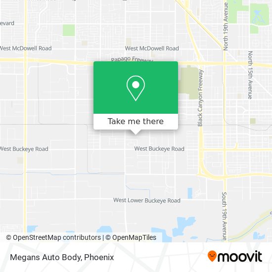 Megans Auto Body map