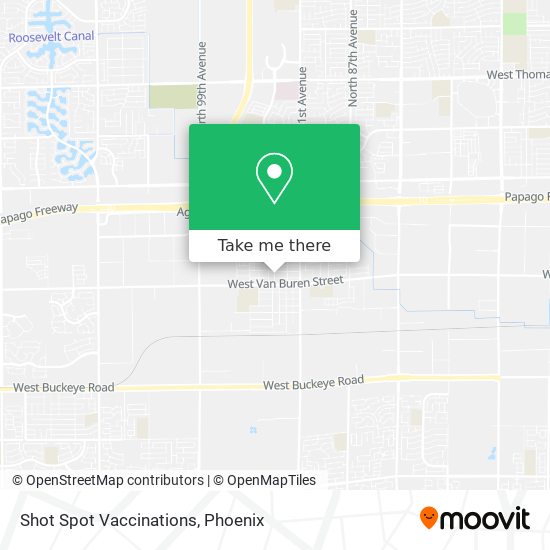 Mapa de Shot Spot Vaccinations