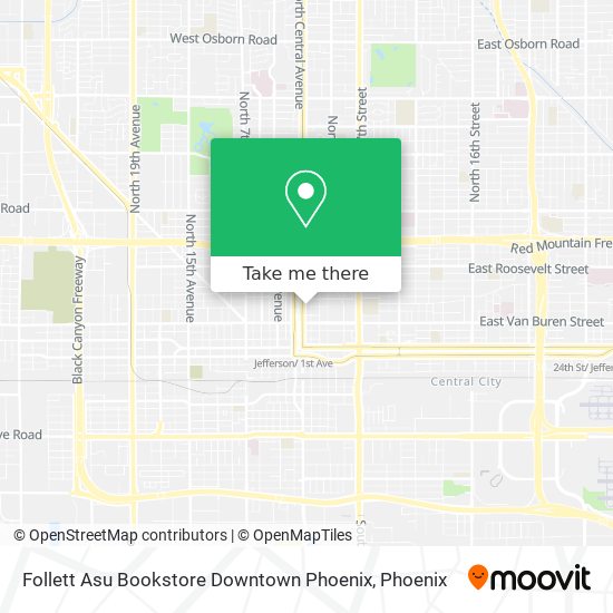 Follett Asu Bookstore Downtown Phoenix map