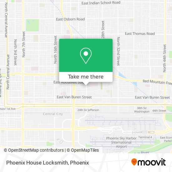 Mapa de Phoenix House Locksmith