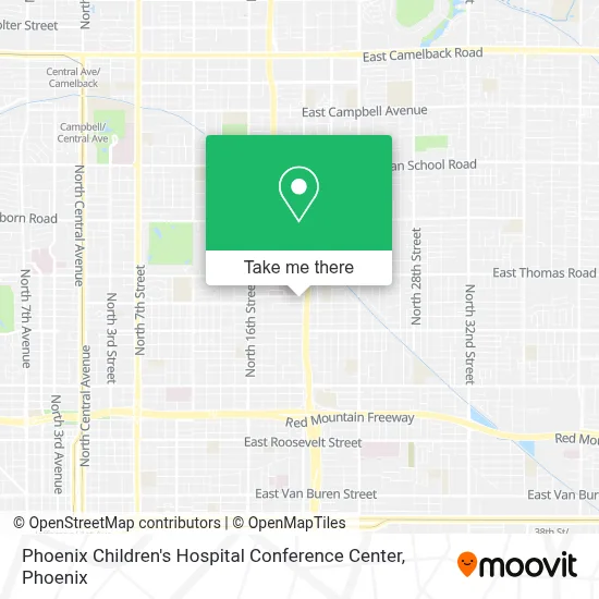 Phoenix Children's Hospital Conference Center map