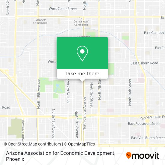 Mapa de Arizona Association for Economic Development