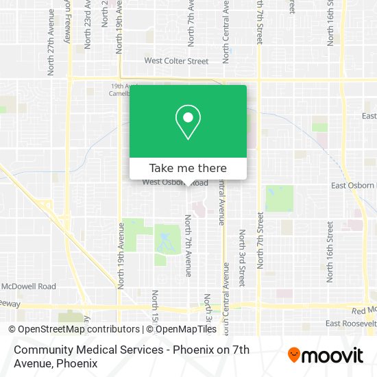 Mapa de Community Medical Services - Phoenix on 7th Avenue