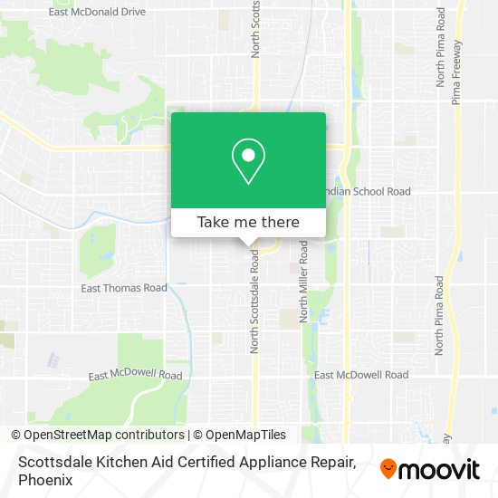 Scottsdale Kitchen Aid Certified Appliance Repair map