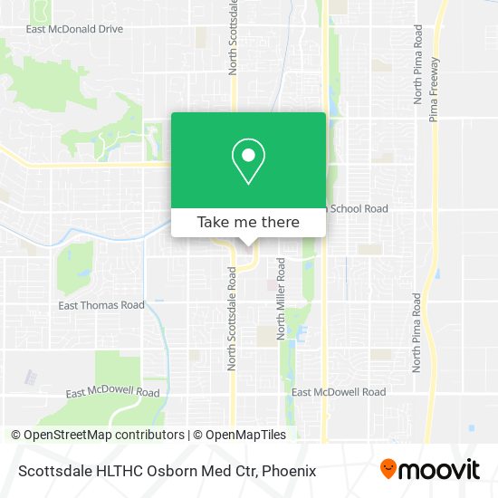 Mapa de Scottsdale HLTHC Osborn Med Ctr