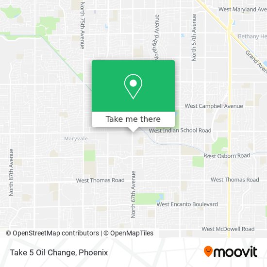 Take 5 Oil Change map