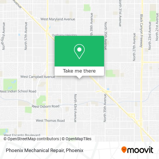 Phoenix Mechanical Repair map