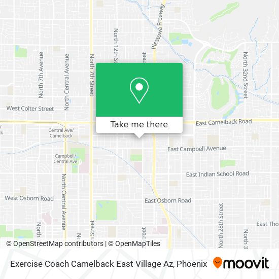 Exercise Coach Camelback East Village Az map