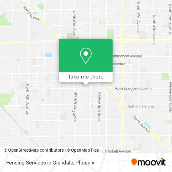 Fencing Services in Glendale map