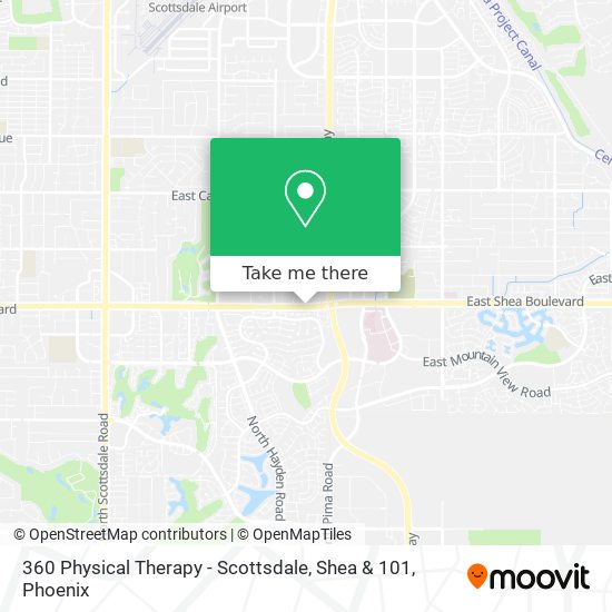 360 Physical Therapy - Scottsdale, Shea & 101 map