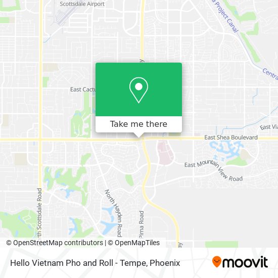 Mapa de Hello Vietnam Pho and Roll - Tempe