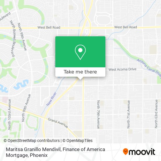 Mapa de Maritsa Granillo Mendivil, Finance of America Mortgage