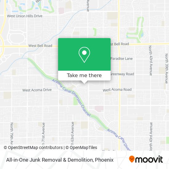 Mapa de All-in-One Junk Removal & Demolition