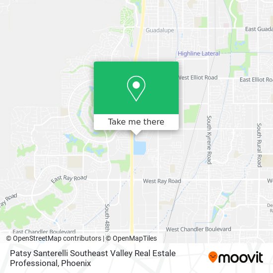 Patsy Santerelli Southeast Valley Real Estale Professional map