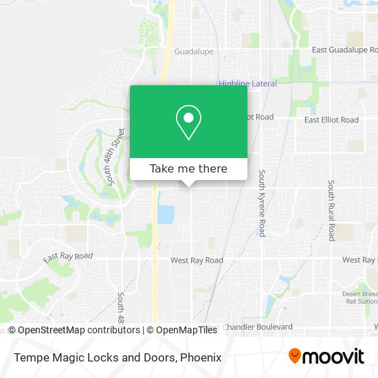 Mapa de Tempe Magic Locks and Doors