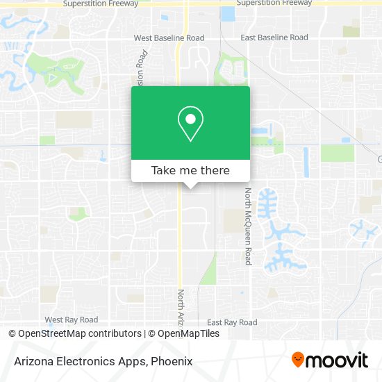 Arizona Electronics Apps map