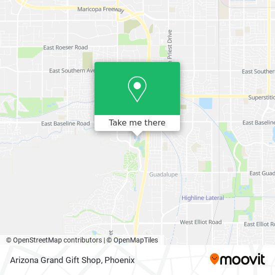 Mapa de Arizona Grand Gift Shop