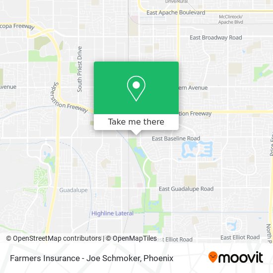 Mapa de Farmers Insurance - Joe Schmoker