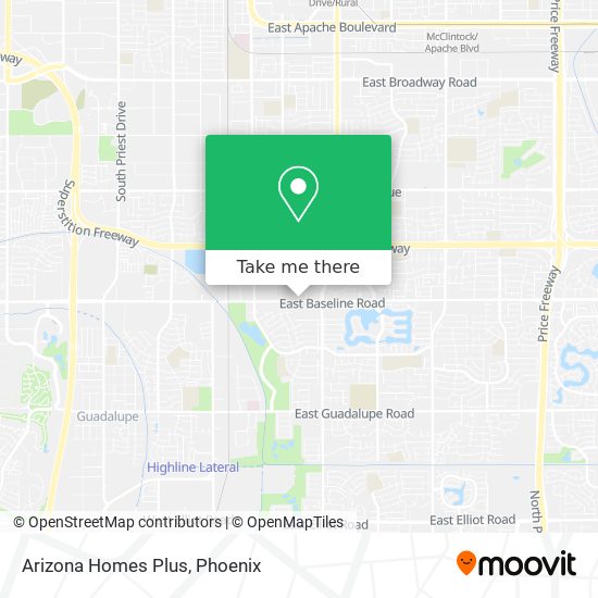 Arizona Homes Plus map