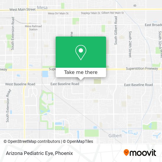 Mapa de Arizona Pediatric Eye