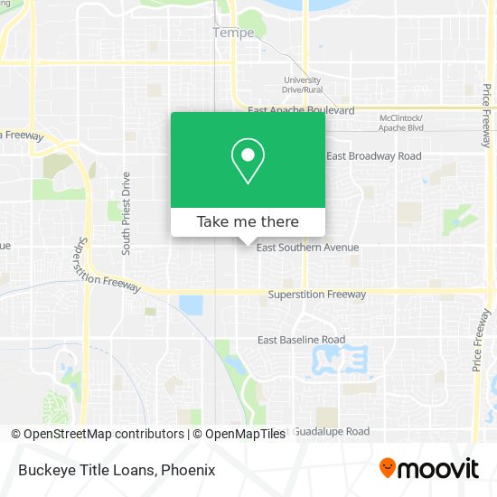 Buckeye Title Loans map