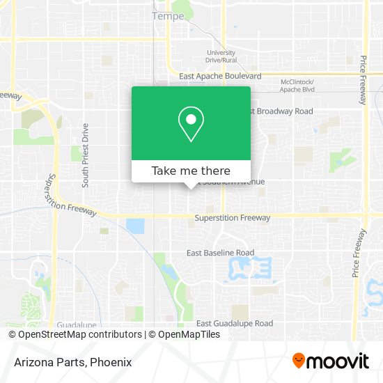 Arizona Parts map