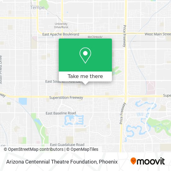 Mapa de Arizona Centennial Theatre Foundation