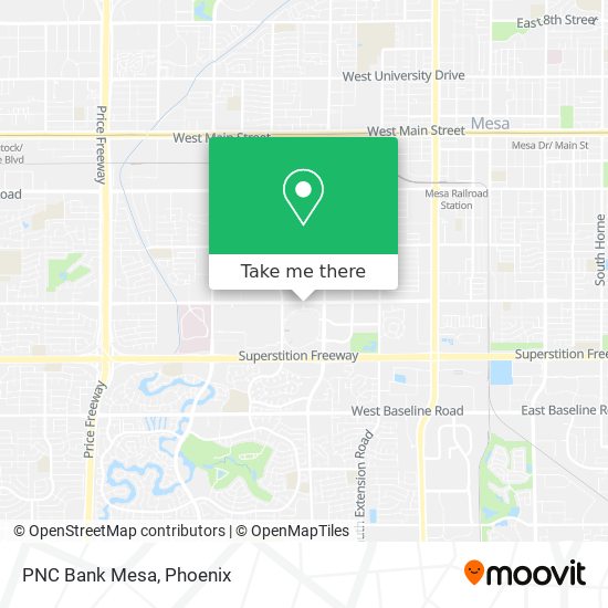 PNC Bank Mesa map