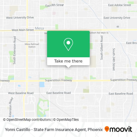 Mapa de Yonni Castillo - State Farm Insurance Agent