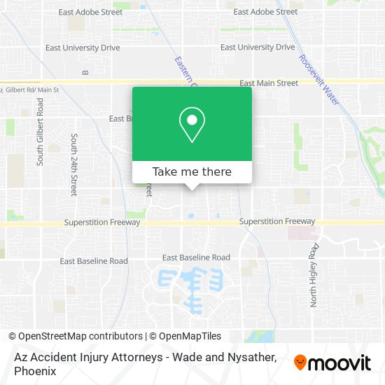 Az Accident Injury Attorneys - Wade and Nysather map