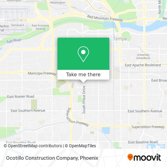 Mapa de Ocotillo Construction Company