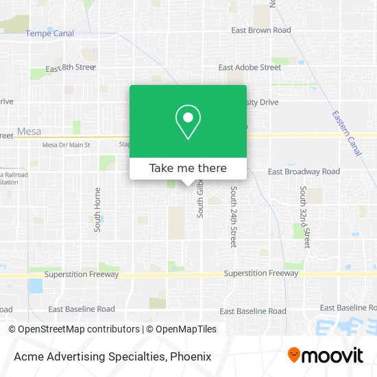 Mapa de Acme Advertising Specialties
