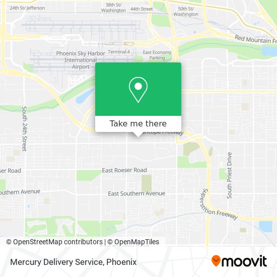 Mercury Delivery Service map