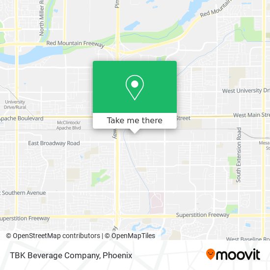 Mapa de TBK Beverage Company