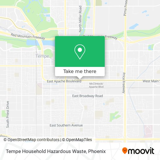 Mapa de Tempe Household Hazardous Waste