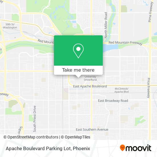 Apache Boulevard Parking Lot map