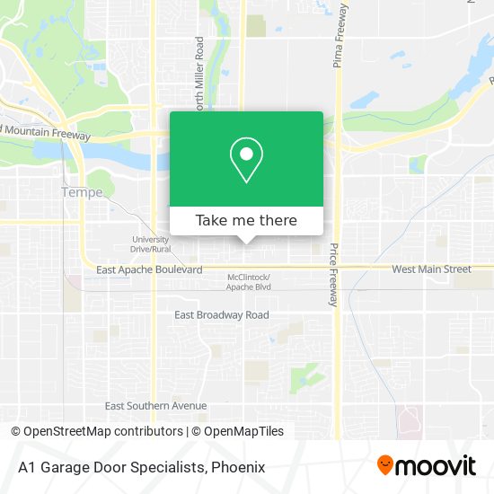 A1 Garage Door Specialists map