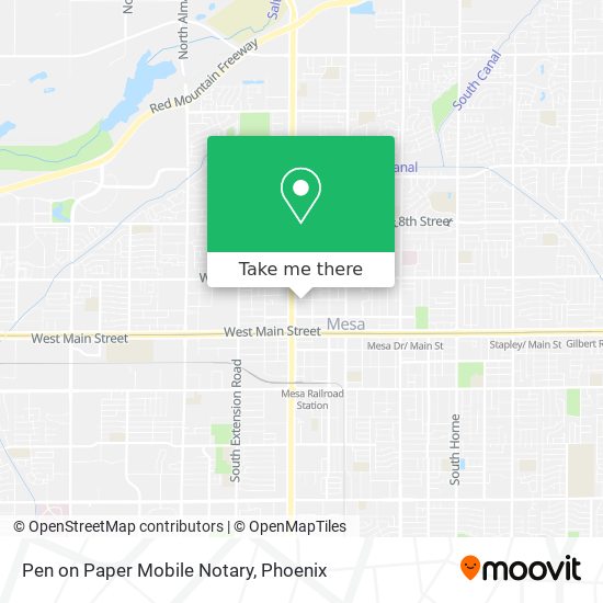 Pen on Paper Mobile Notary map