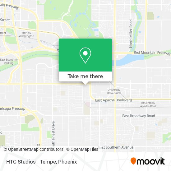 Mapa de HTC Studios - Tempe