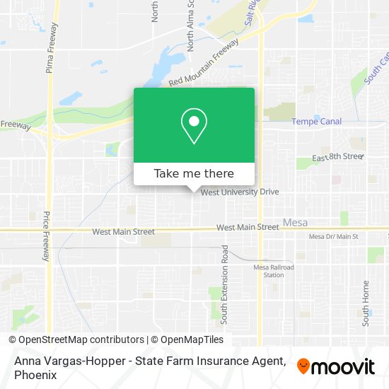 Mapa de Anna Vargas-Hopper - State Farm Insurance Agent