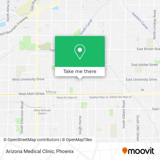 Mapa de Arizona Medical Clinic