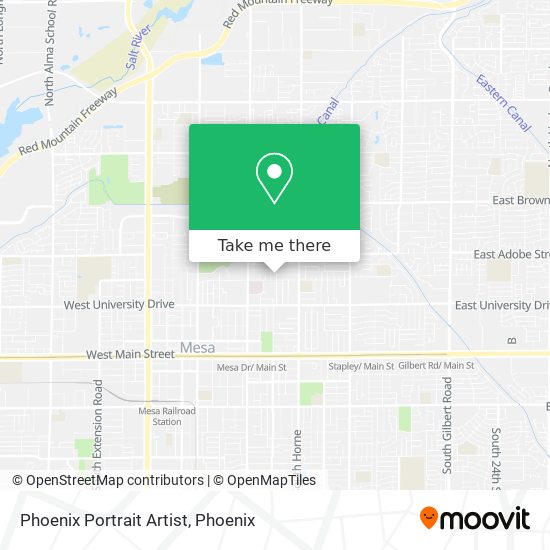 Phoenix Portrait Artist map