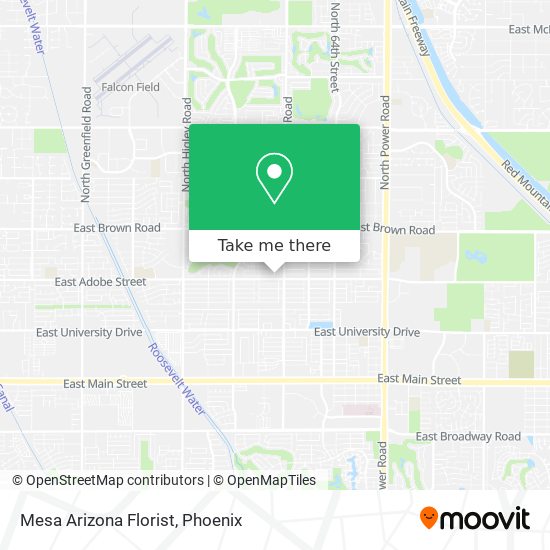 Mesa Arizona Florist map