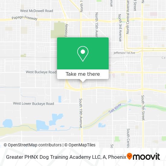 Greater PHNX Dog Training Academy LLC, A map