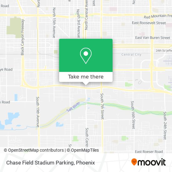 Chase Field Stadium Parking map